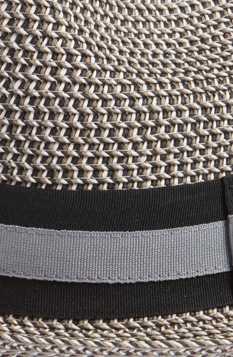 Nordstrom Classic Stripe Ribbon Fedora, Alternate, color, 