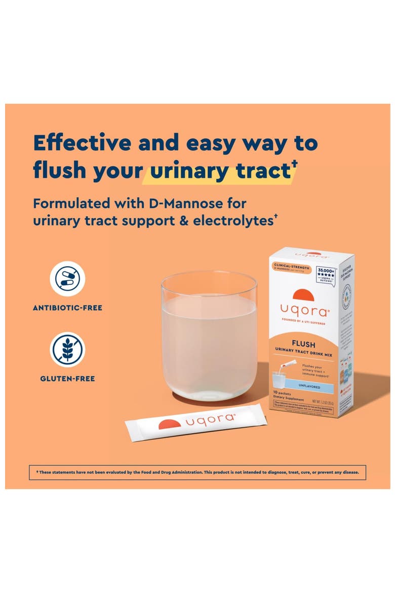 Flush - Urinary Tract with D Mannose, Vitamin C, Vitamin B6, Potassium, Magnesium & Calcium Gluten Free & Vegan Unflavored, Alternate, color, None