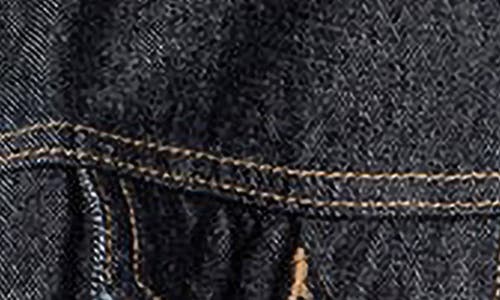 Edikted Barb Crop Denim Trucker Jacket In Indigo-blue-raw-wash