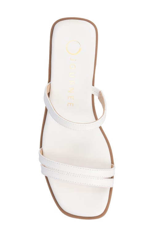 Journee Collection Brisa Slide Sandal In White