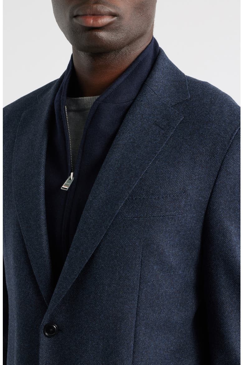 Hutson Slim Fit Wool Blend Bib Jacket, Alternate, color, DARK BLUE