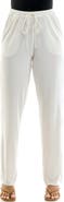 Nina Leonard Drawstring Pocket Straight Leg Pants