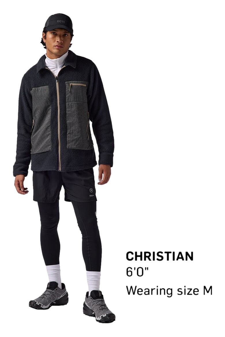Wander Pile-Fleece Shirt Jacket- Men's, Alternate, color, Black