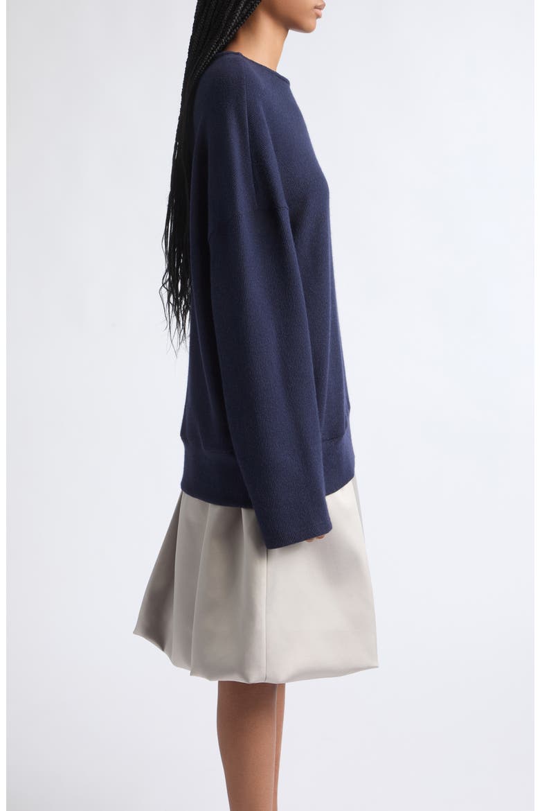 Cutout Back Crewneck Sweater, Alternate, color, NAVY