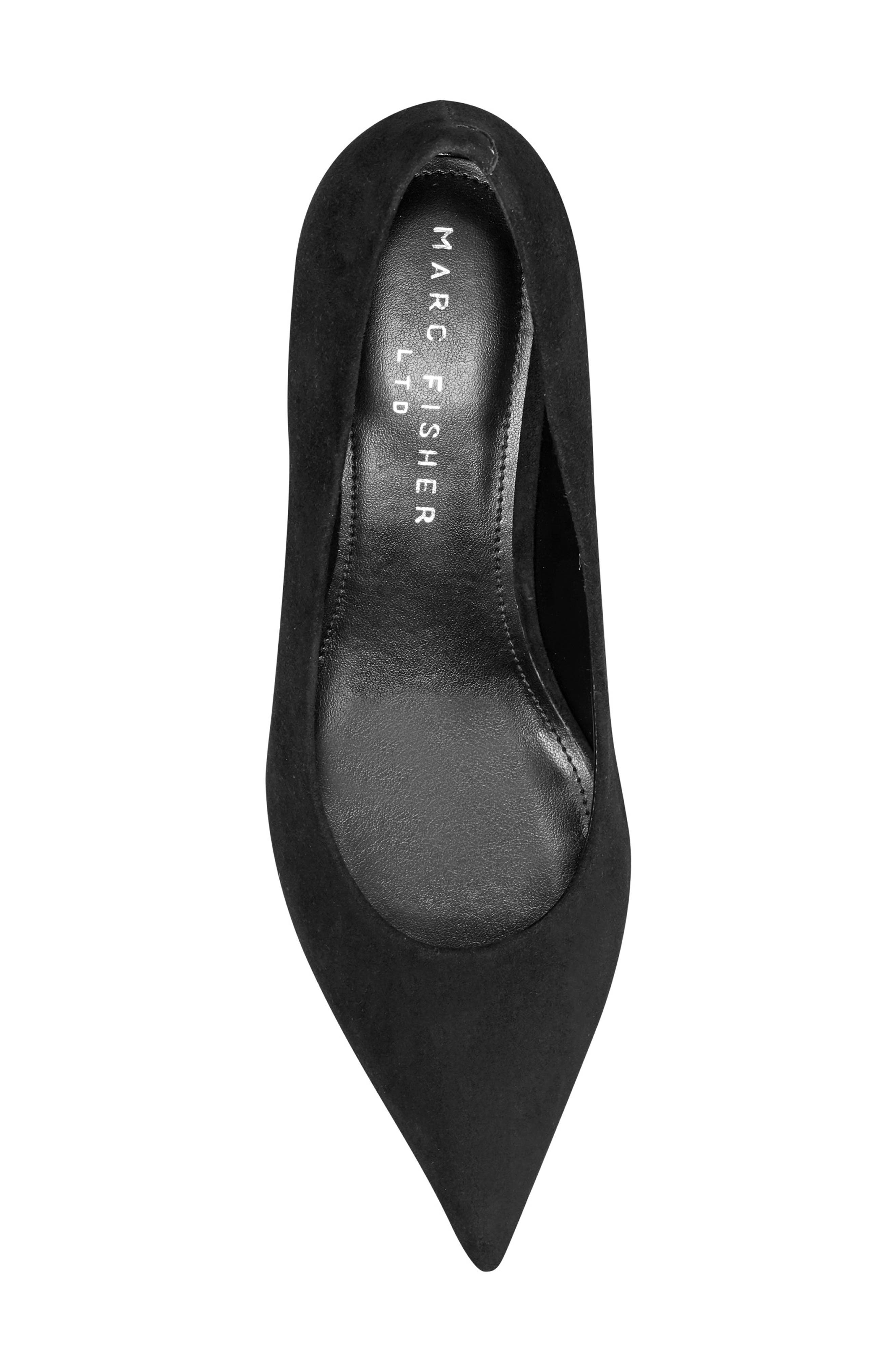 Rinnie Pointed Toe Pump, Alternate, color, BLACK SUEDE