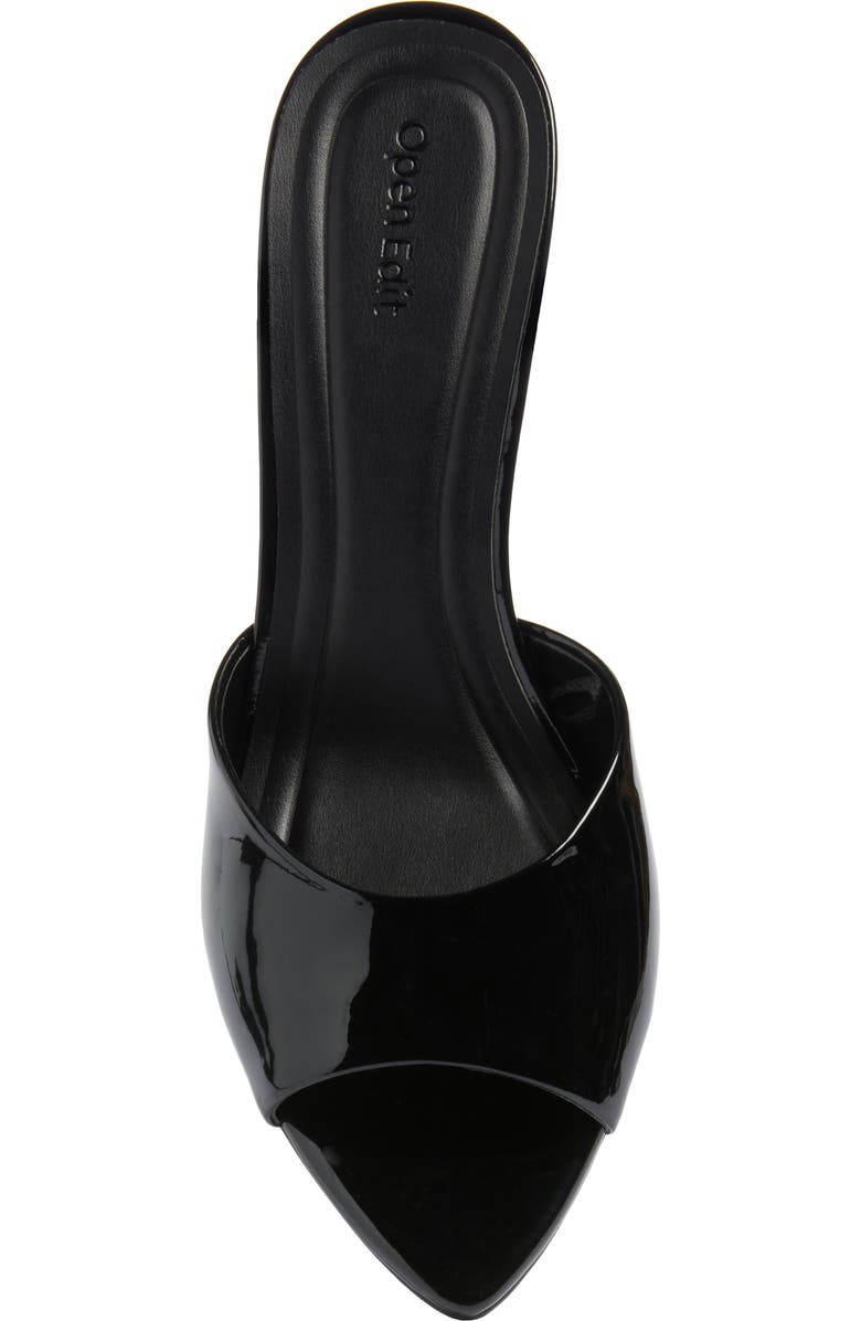 Open Edit Micah Heeled Sandal, Alternate, color, Black Patent