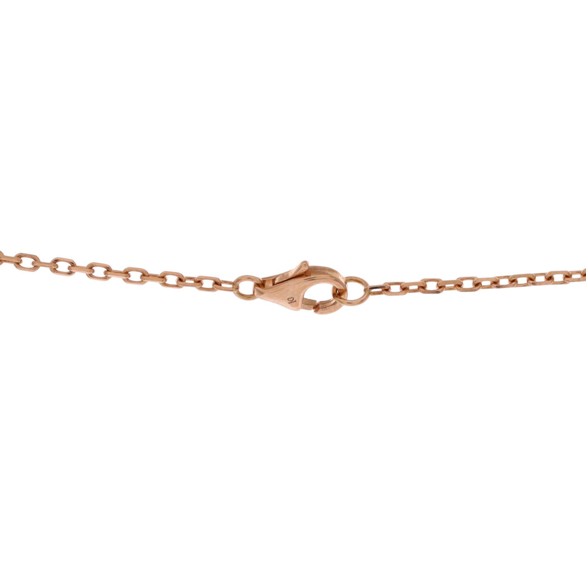 Trinity Pendant Necklace 18K Rose Gold with Pave Pink Sapphires, Alternate, color, Metallic Gold