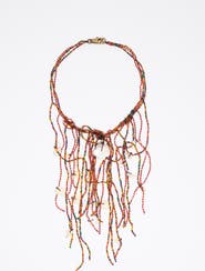 Bimba y Lola Beaded Mother-Of-Pearl Tassel Necklace