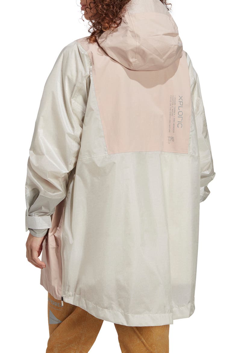 x and wander Terrex Xploric Rain.RDY Water Repellent Hooded Jacket, Alternate, color, WONDER TAUPE/ ALUMINA