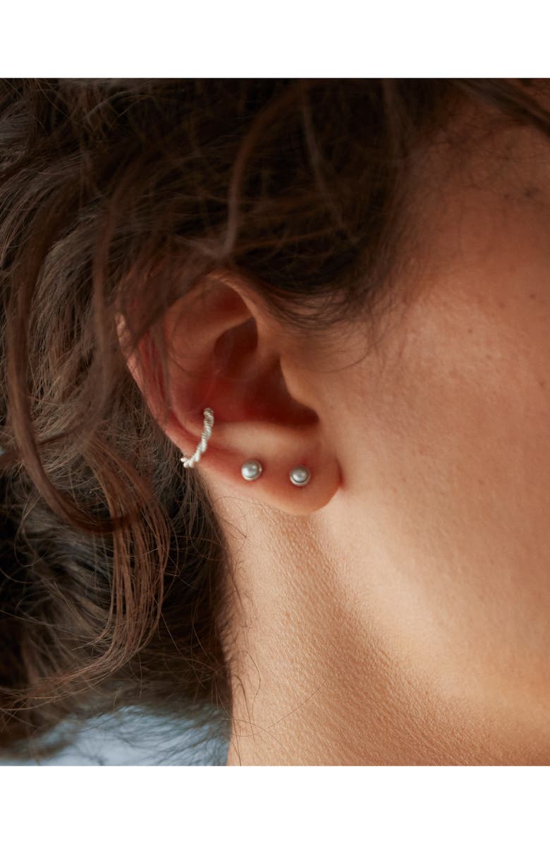 Monica Vinader Cultured Pearl Stud Earrings, Alternate, color, 