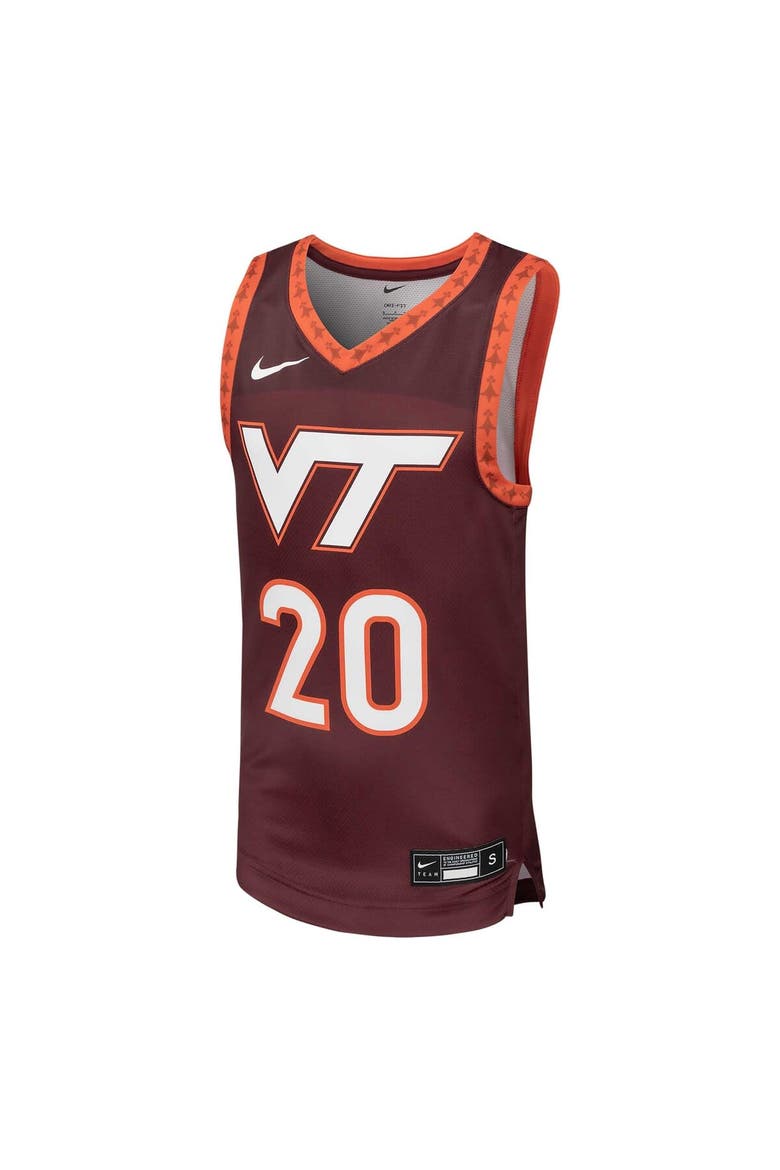 Youth Nike #20 Maroon Virginia Tech Hokies Team Replica Basketball Jersey, Alternate, color, Maroon