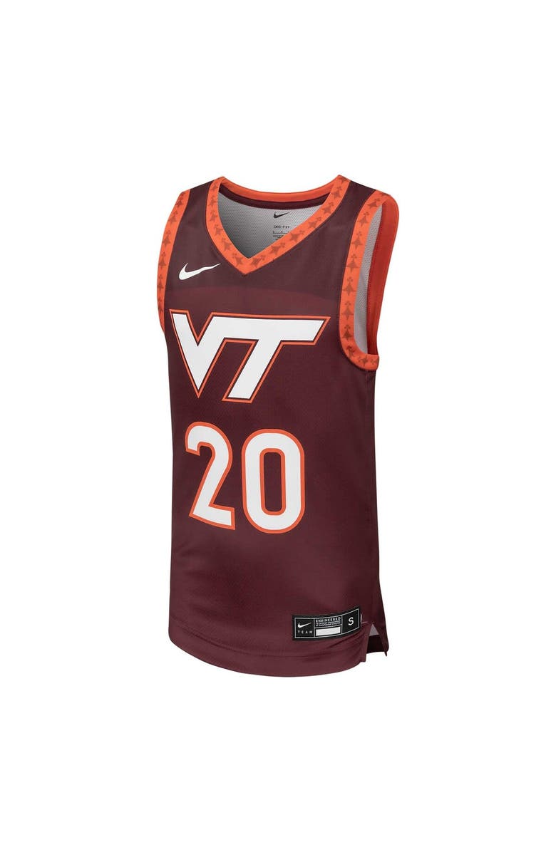 Nike Youth Nike #20 Maroon Virginia Tech Hokies Team Replica Basketball Jersey, Alternate, color, Maroon