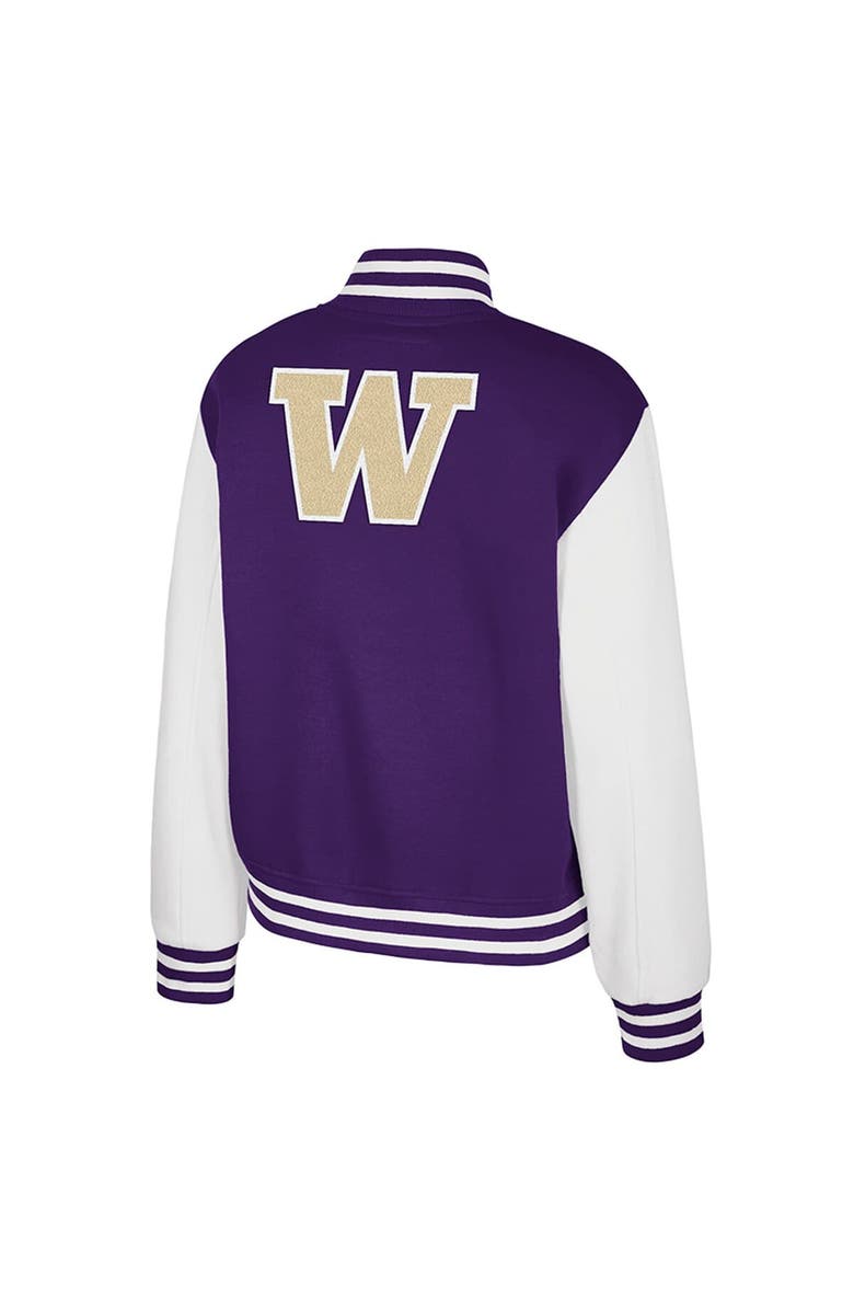 COLOSSEUM Women's Colosseum Purple Washington Huskies French Baguette Full Snap Fleece Jacket, Alternate, color, Purple