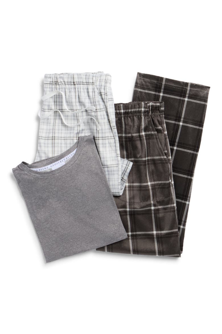 3-Piece Short Pajama Set, Main, color, GRAY