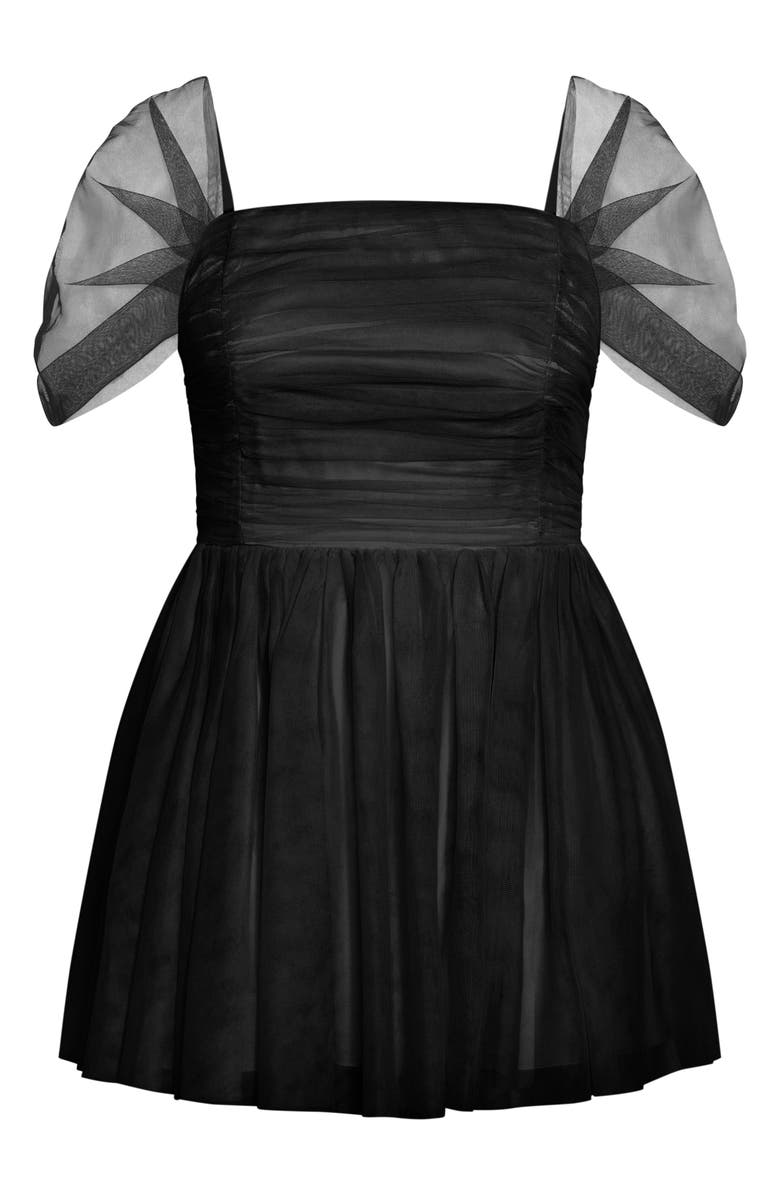 City Chic Lulu Fit & Flare Minidress, Alternate, color, Black