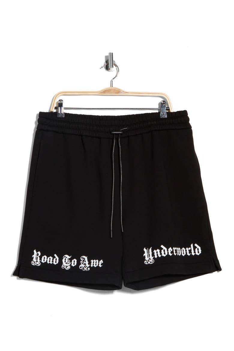 Clyde Pull-On Cotton Shorts, Alternate, color, BLACK RTA UNDERWORLD
