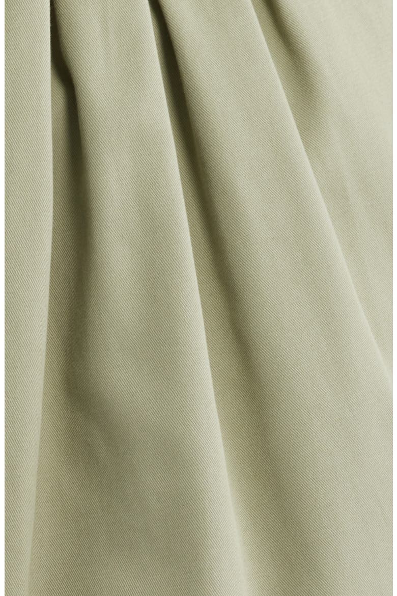 Declan Pleated Cotton Shorts, Alternate, color, TEA LEAF