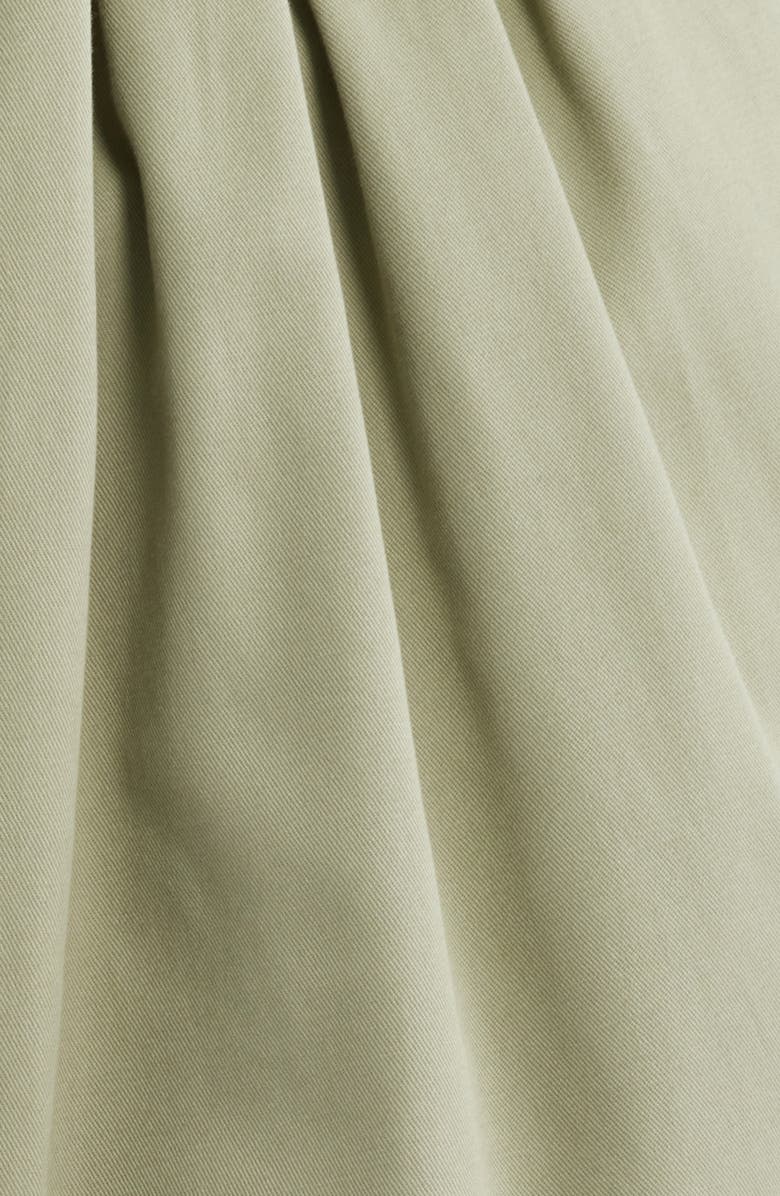 DÔEN Declan Pleated Cotton Shorts, Alternate, color, Tea Leaf