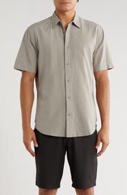 Coastaoro Aarav Short Sleeve Linen Blend Button-Up Shirt