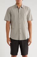 Coastaoro Aarav Short Sleeve Linen Blend Button-Up Shirt