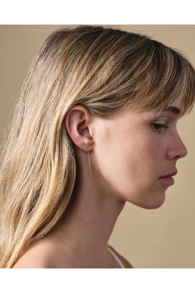 Louise Threader Earrings, Alternate, color, Gold Vermeil