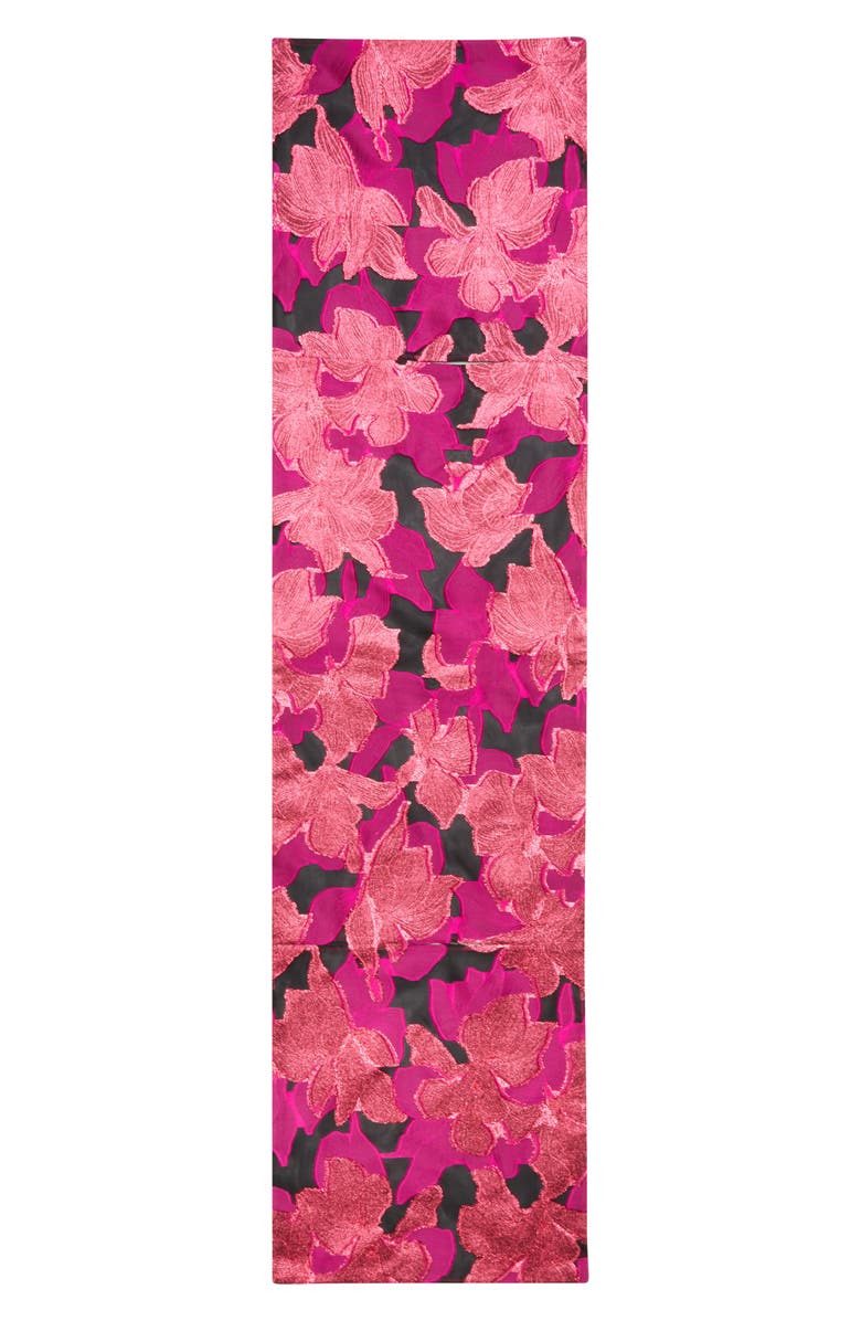 ST. JOHN Metallic Jacquard Organza Cape, Alternate, color, Hot Pink