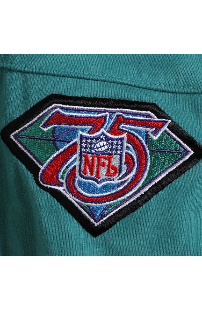 Mitchell & Ness Men's Mitchell & Ness Dan Marino Aqua Miami Dolphins Big & Tall Retired Player Name & Number Long Sleeve Top, Alternate, color, 