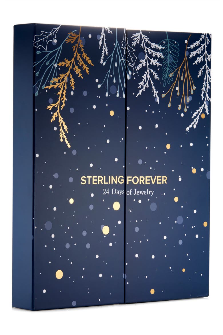 Set of 24 Earrings Advent Calendar, Main, color, BLUE