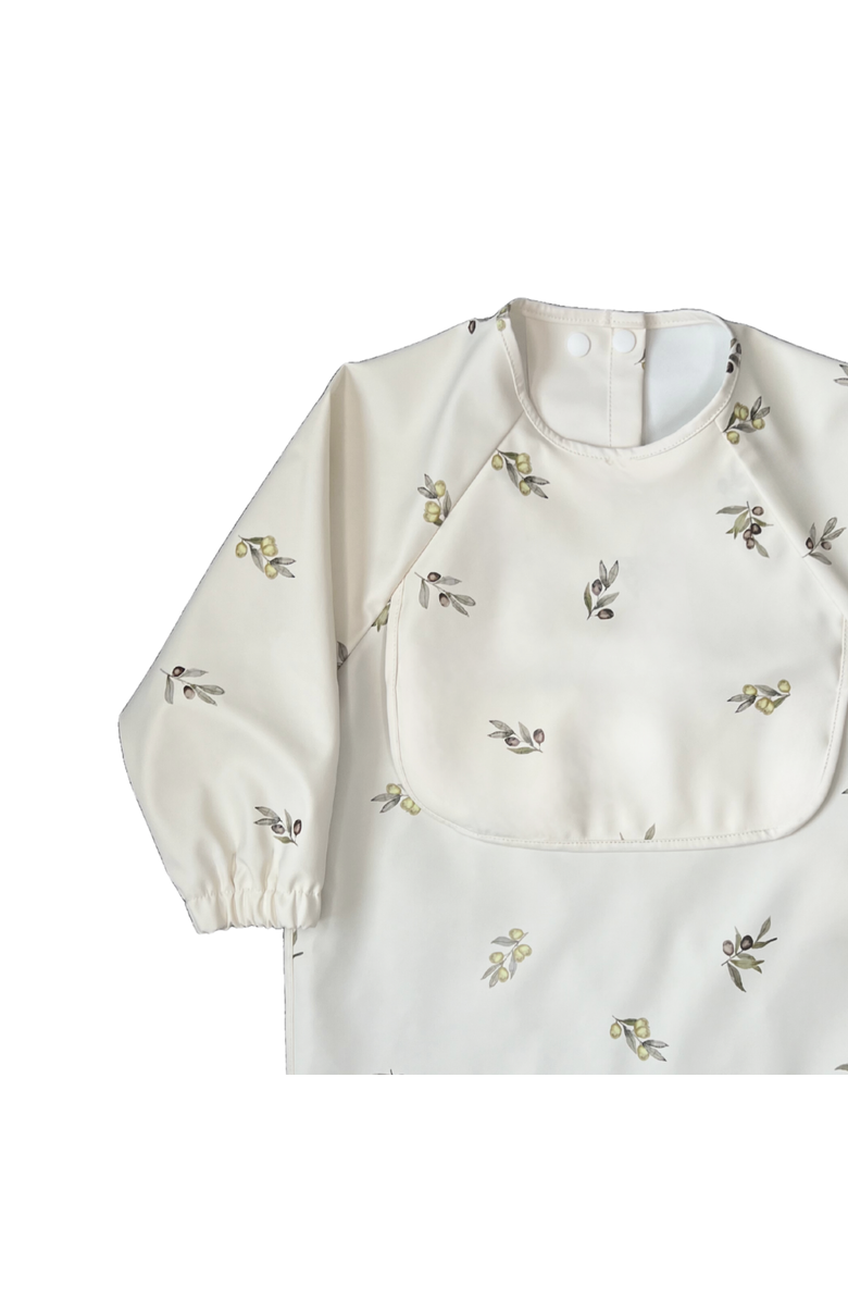 Neferland Classic High-Pocket Long Sleeve Bib Smock, Alternate, color, Zaytoun Olives (2T-4T)