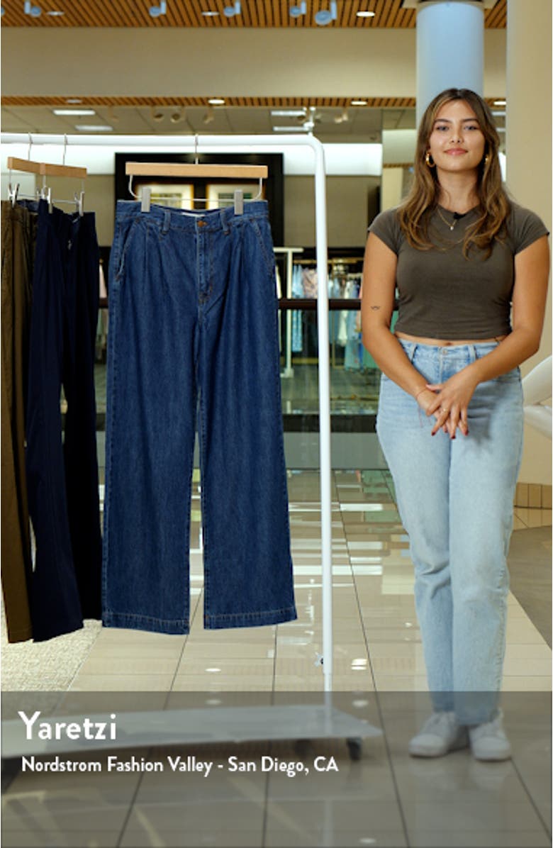 Baggy Pleated Straight Leg Jeans, sales video thumbnail