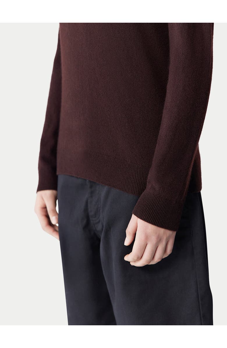 GOBI Mongolian Cashmere Essential Cashmere Crewneck Sweater, Alternate, color, Coffee Bean