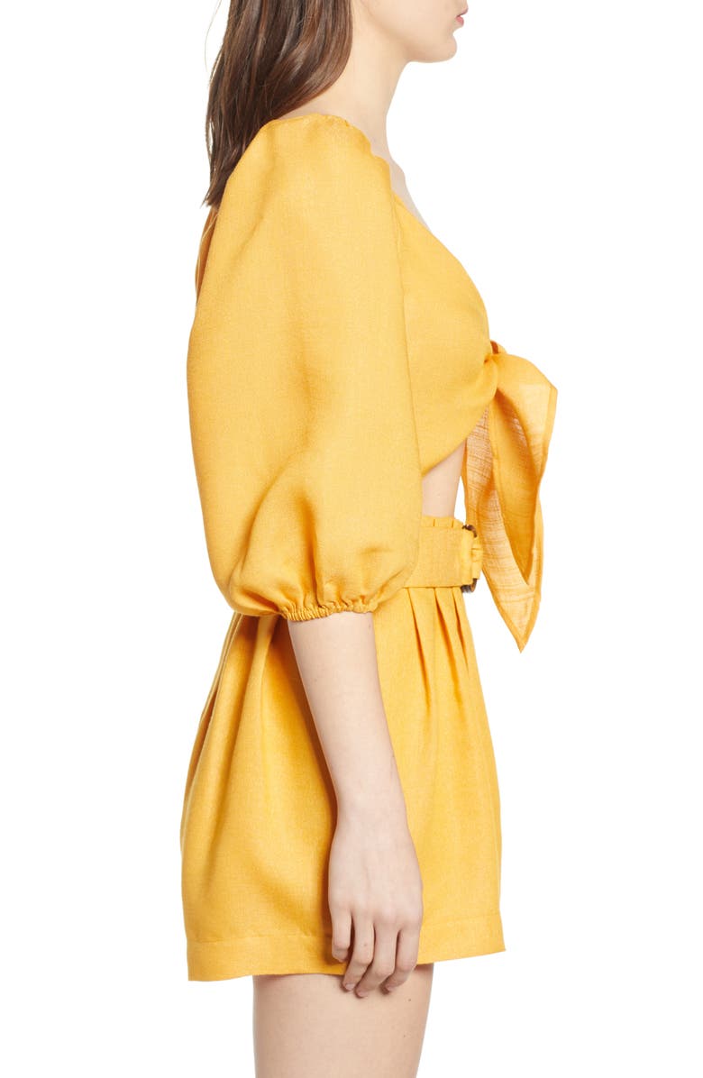 MOON RIVER Tie Front Crop Top, Alternate, color, 