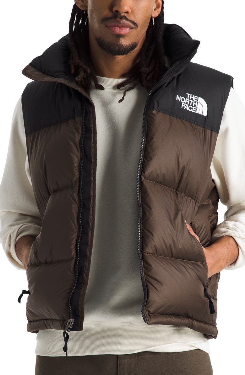 The North Face Nuptse<sup>®</sup> 1996 Packable Quilted Down Vest, Main, color, Smokey Brown/ Tnf Black