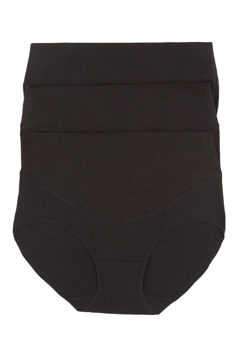 3-Pack Stretch Cotton Control Briefs, Main, color, BLACK