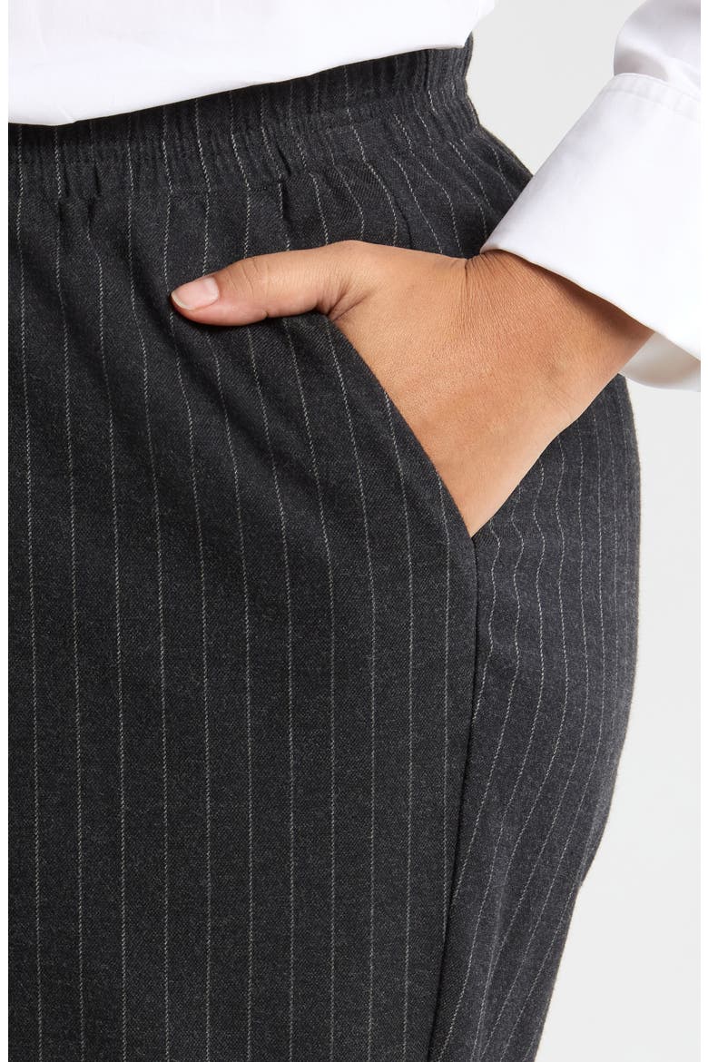 The Pinstripe High Waist Pants, Alternate, color, GRAPHITE