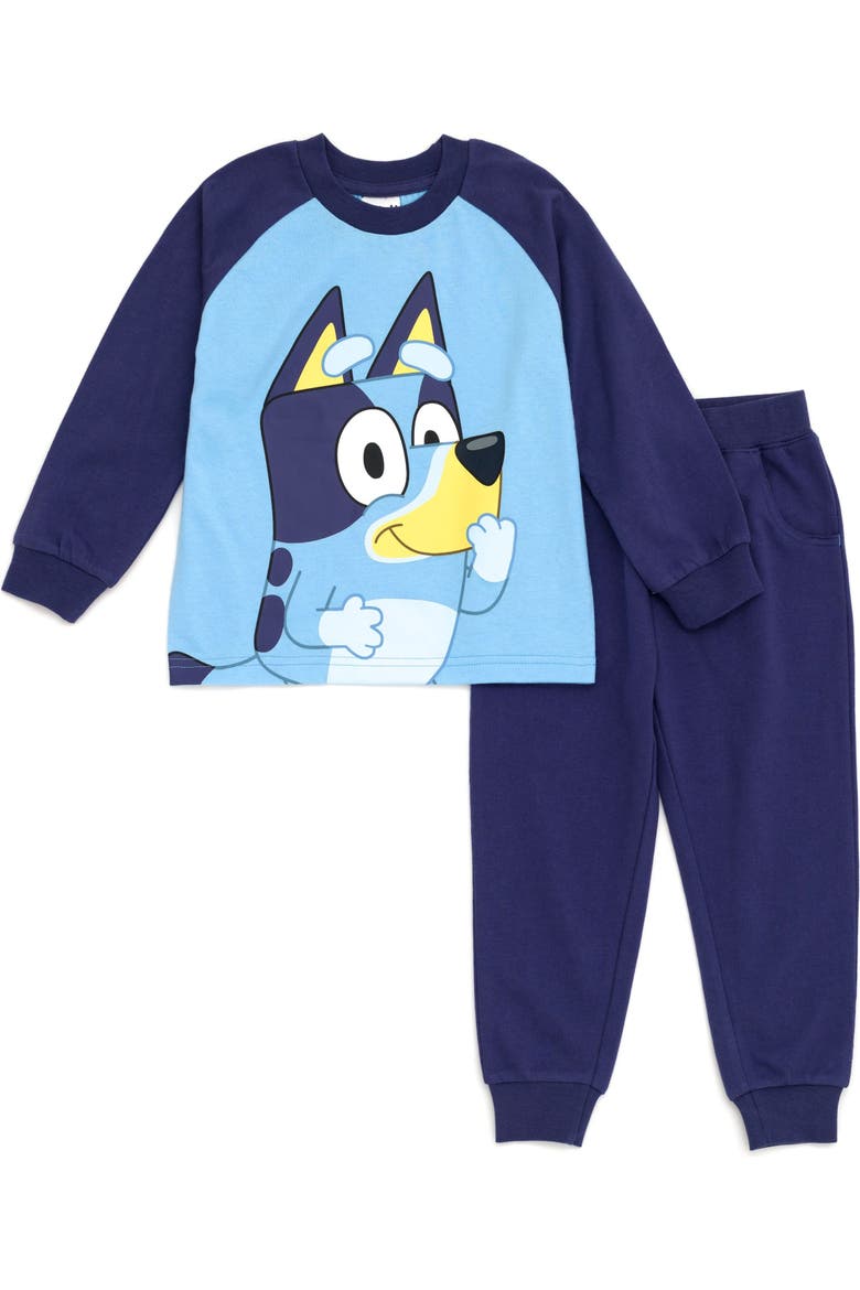 2-Piece Tee and Pants Set, Main, color, Bluey Navy Light Blue