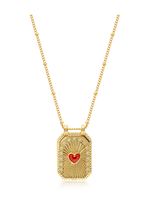 Gold Heart Pendant Necklace