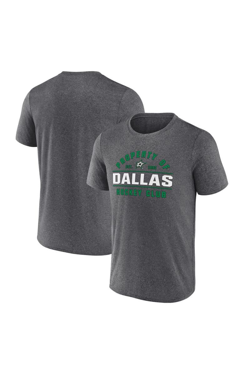 FANATICS Men's Fanatics Heather Charcoal Dallas Stars Property Of T-Shirt, Main, color, Heather Charcoal