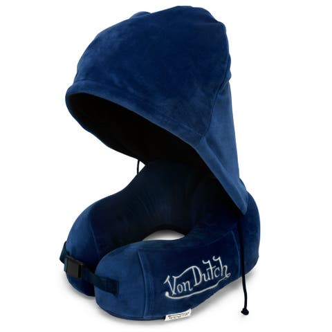 Eyeconic Hooded Ergonomic Memory Foam Travel Neck Pillow