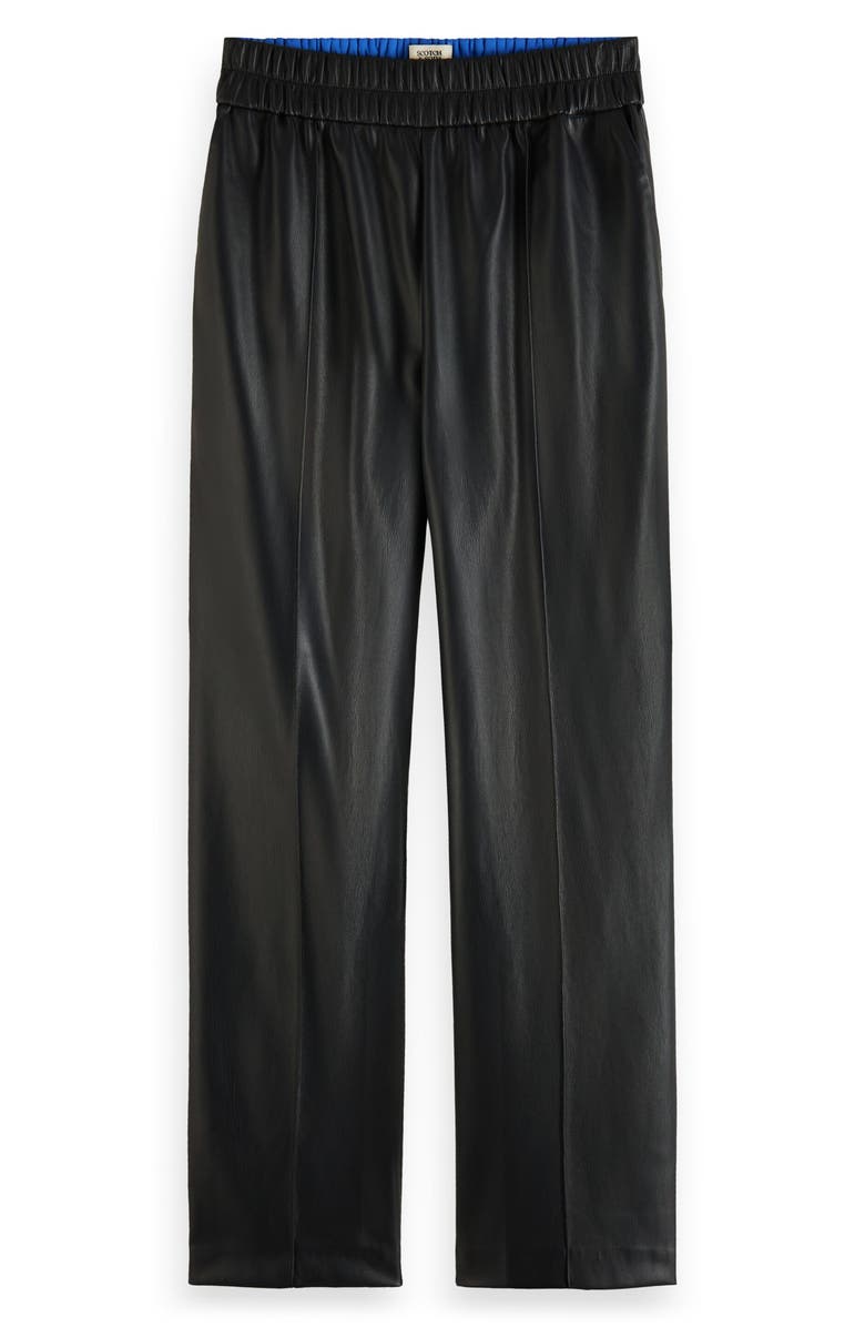 Scotch & Soda High Waist Faux Leather Pants, Alternate, color, 