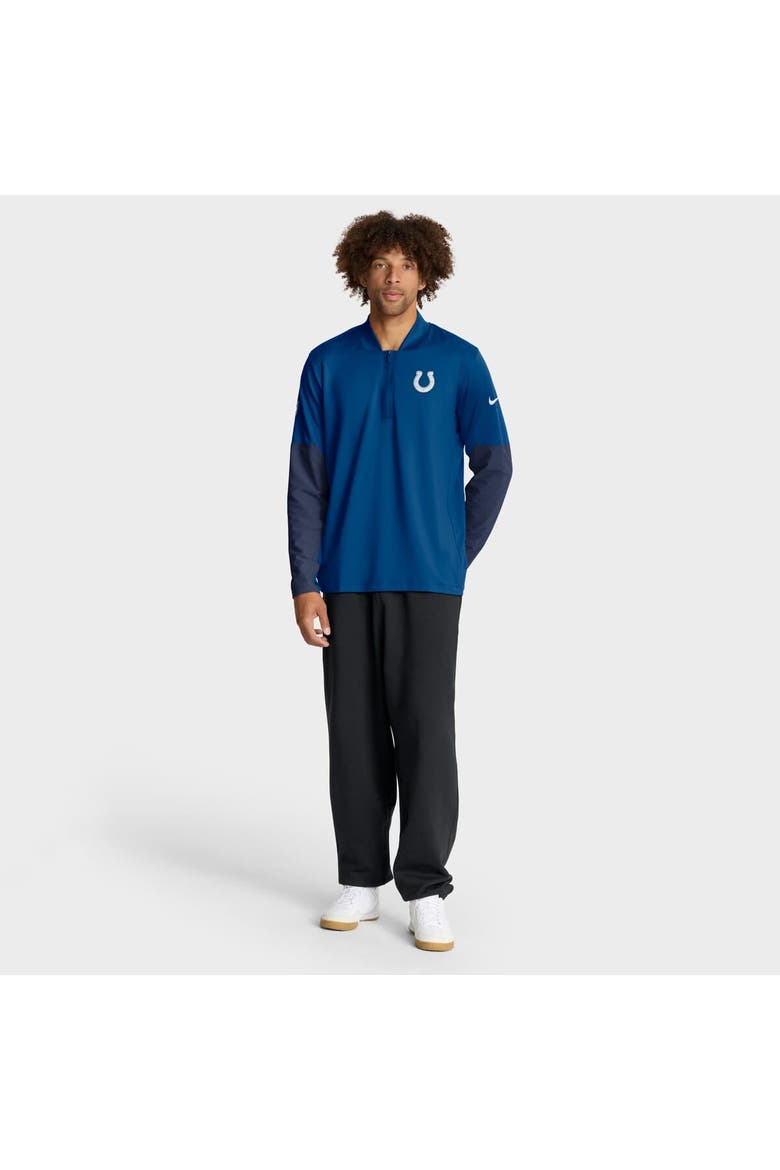 Men's Nike Royal Indianapolis Colts Sideline Dri-FIT Half-Zip Pullover, Alternate, color, Royal