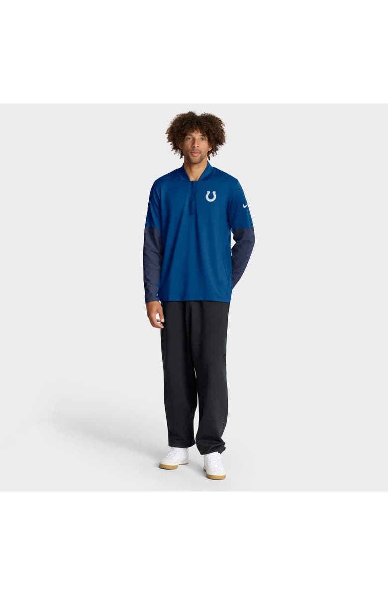 Nike Men's Nike Royal Indianapolis Colts Sideline Dri-FIT Half-Zip Pullover, Alternate, color, Royal