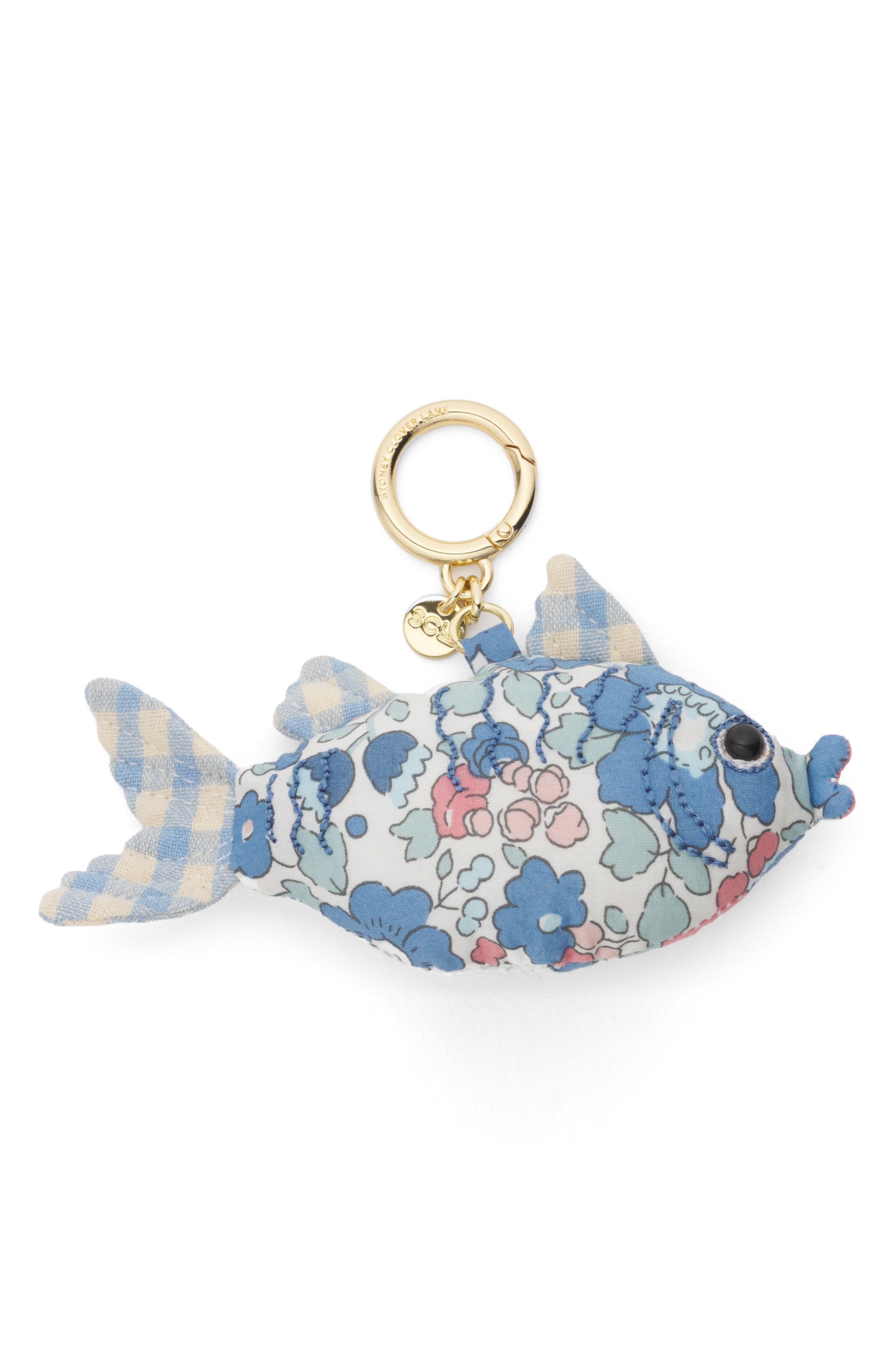 Stoney Clover Lane x Liberty Puffy Fin Bag Charm, Main, color, Blue Multi