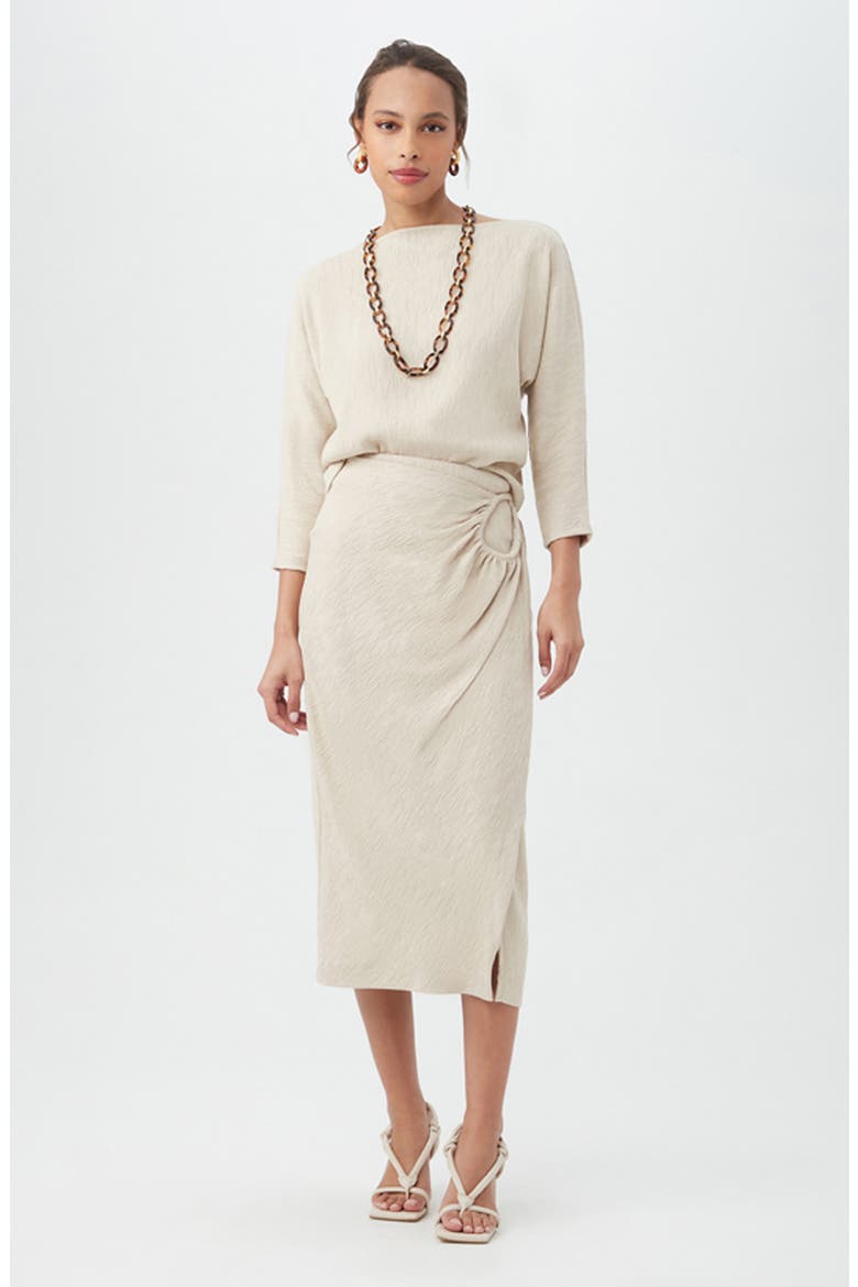 Abiba Midi Skirt, Alternate, color, SAHARA STONE