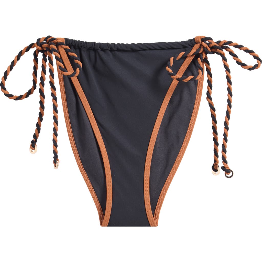Reiss Effie Side Tie Swim Bottoms In Black