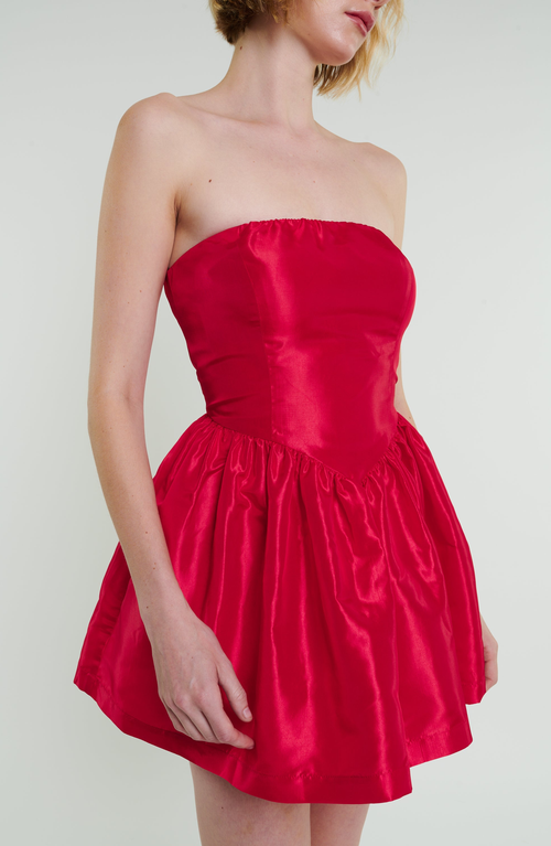 Madeline Marie Roxanne Mini Dress In Cherry Red