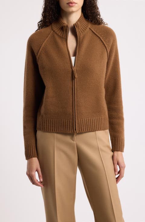 Cashmere Zip Cardigan