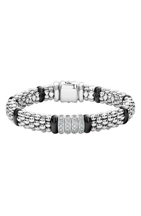 Black Caviar Diamond 4-Link Bracelet