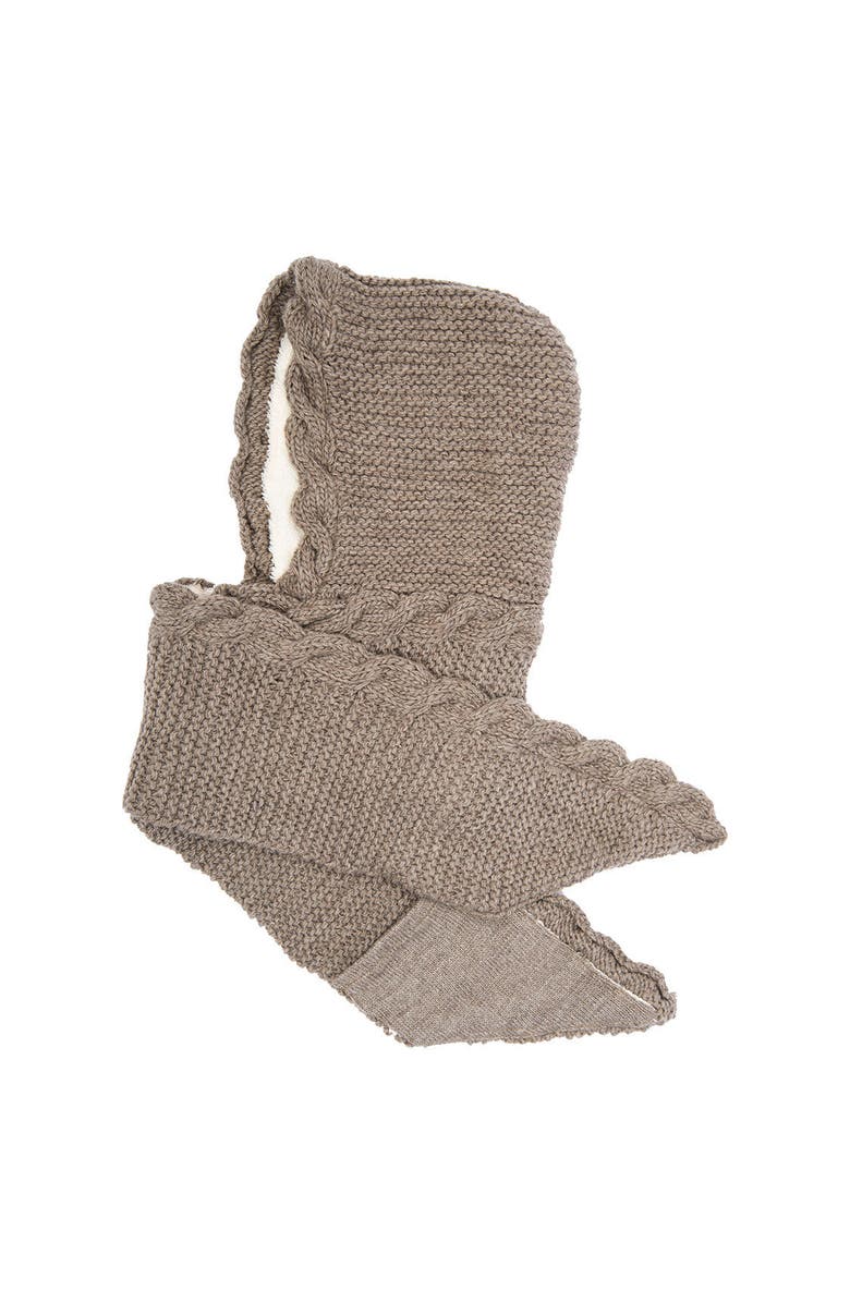 Nirvanna Designs 2 Pocket Scarf Hood, Main, color, Cocoa