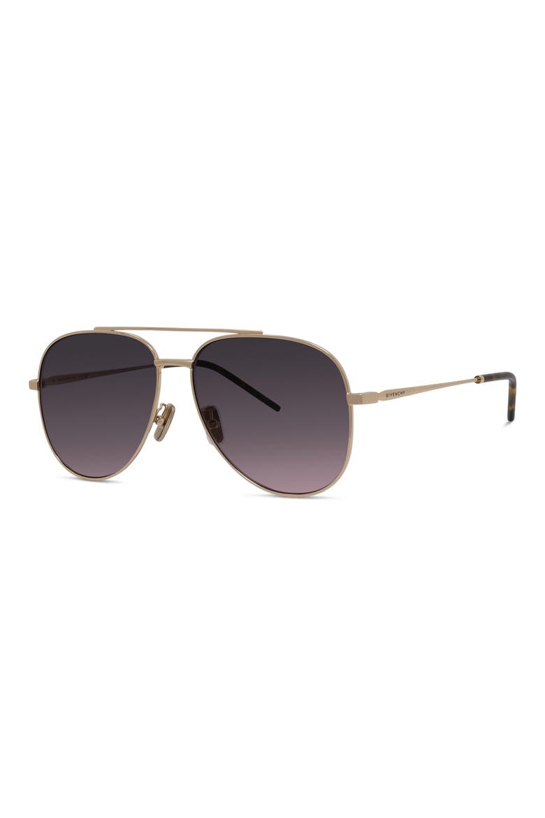 City 58mm Gradient Pilot Sunglasses, Alternate, color, GOLD / GRADIENT BORDEAUX